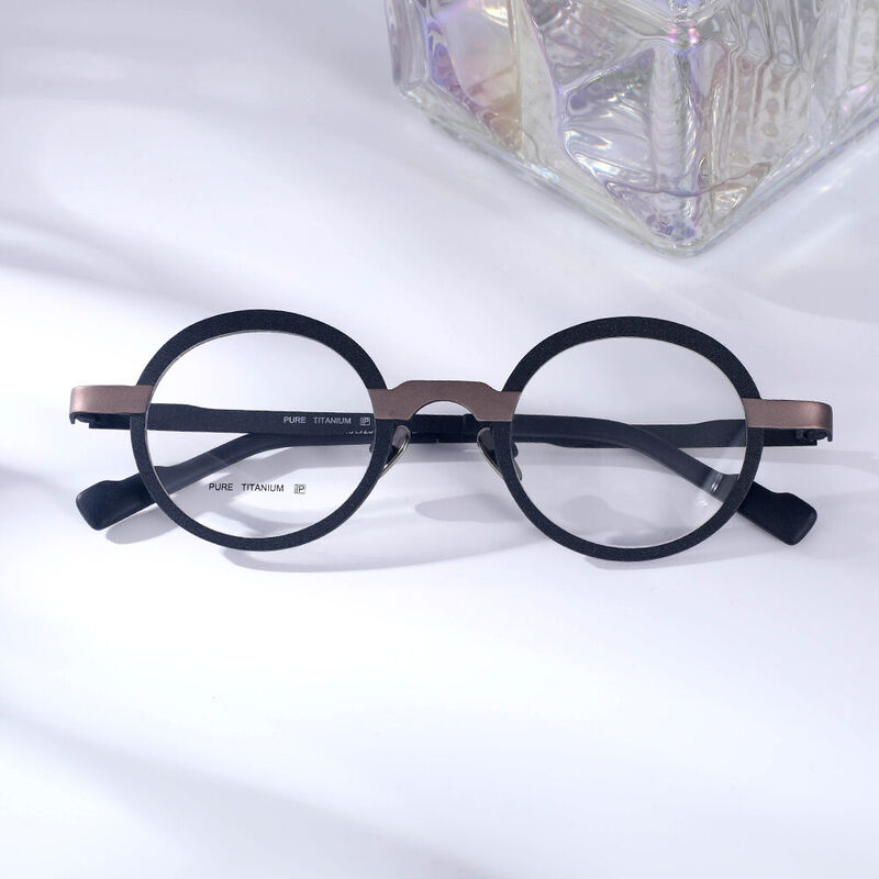 Machinist Round Beige Glasses