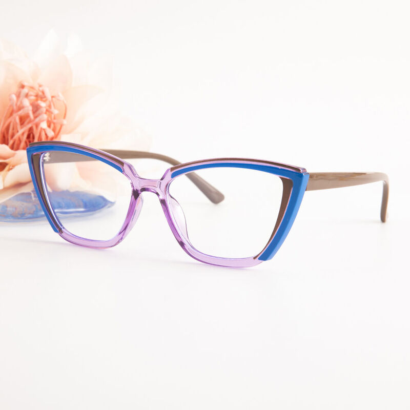 Keynes Cat Eye Purple Glasses