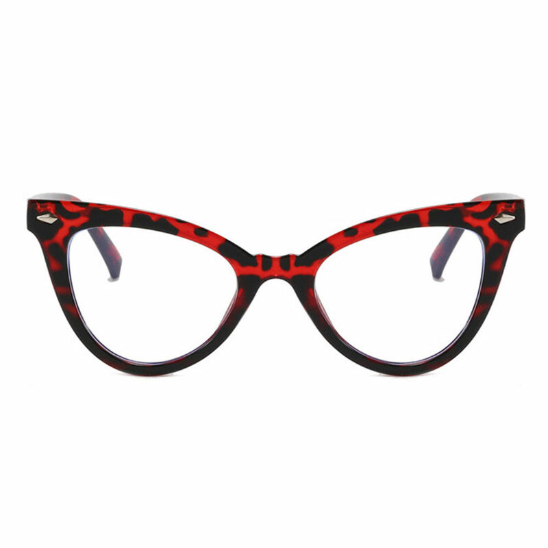 Alma Cat Eye Red Glasses