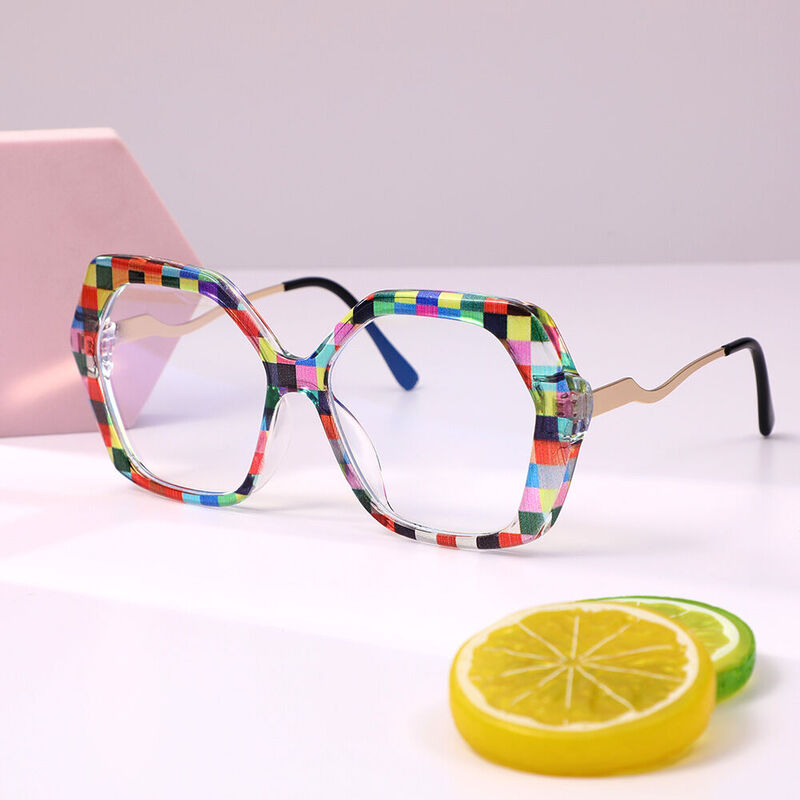Clara Geometric Multicolor Glasses