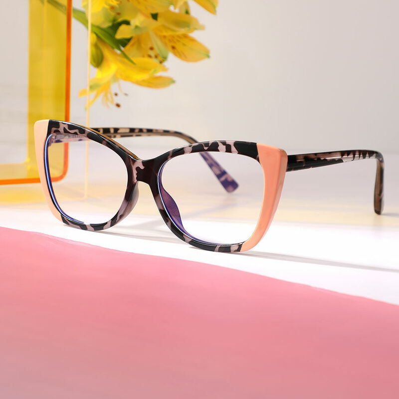 Sophie Cat Eye Leopard Glasses