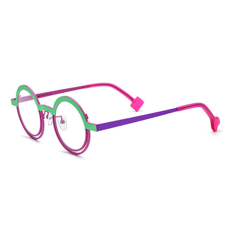 Charle Round Green Glasses