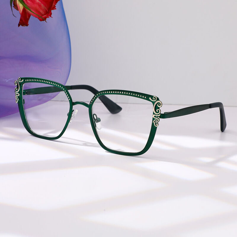 Commein Cat Eye Green Glasses