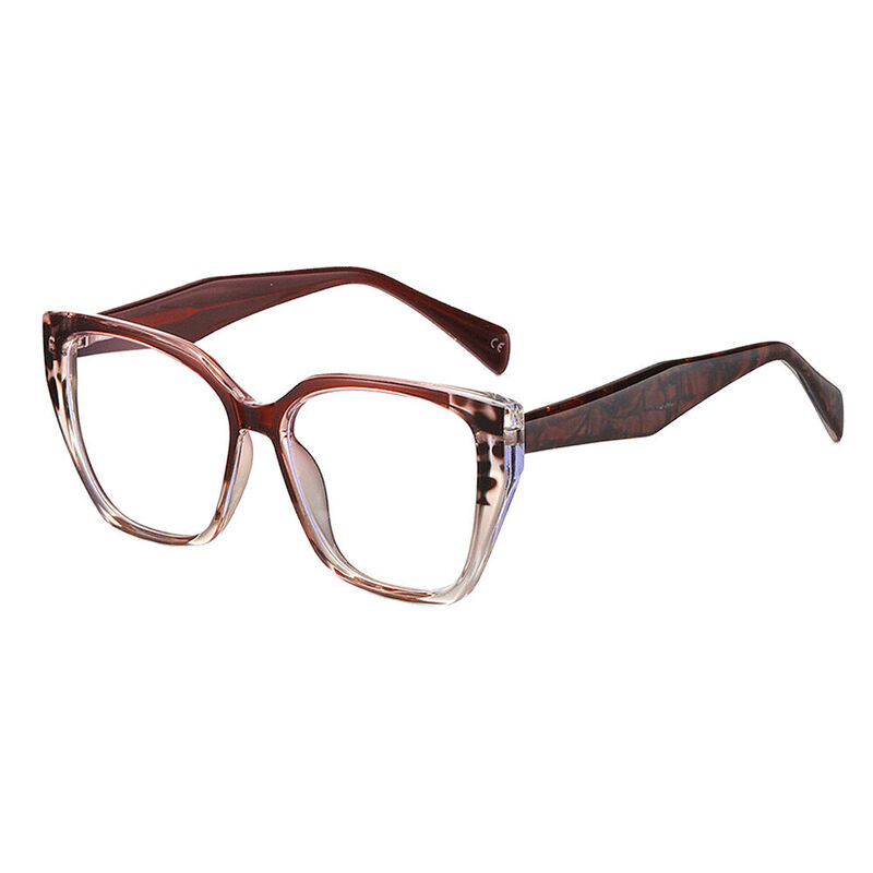 Haggai Cat Eye Brown Glasses