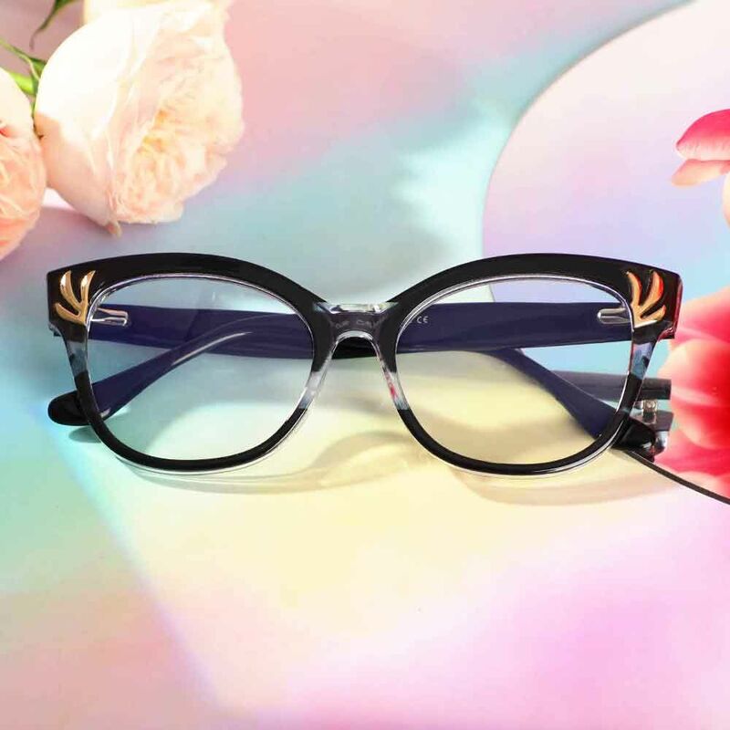 Coverdalee Cat Eye Black Glasses