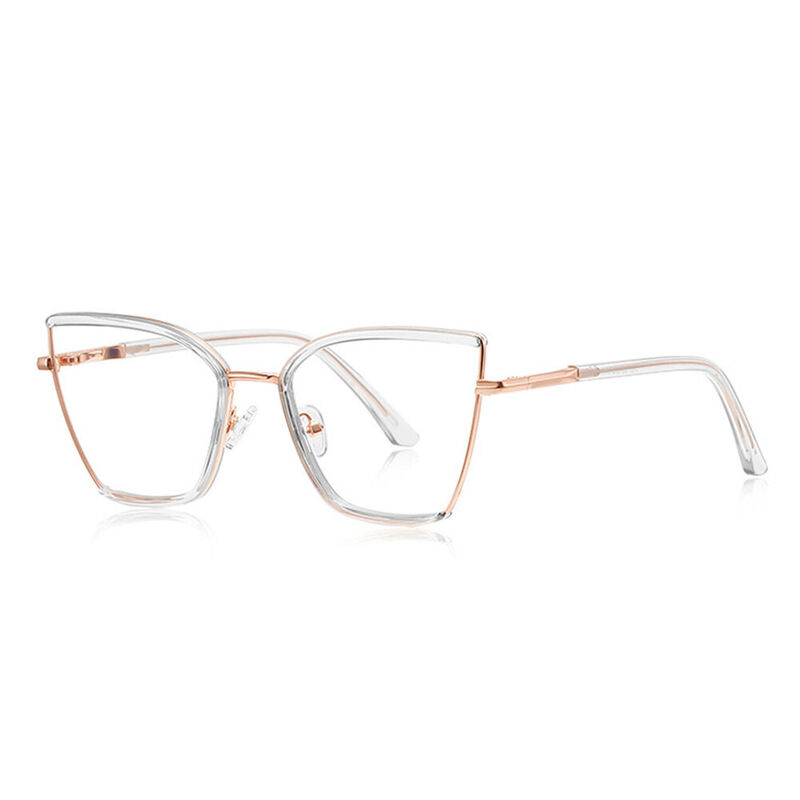 Gail Cat Eye Clear Glasses