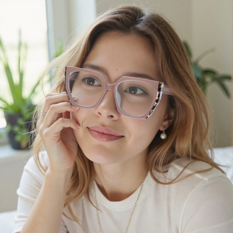 Sophy Cat Eye Pink Glasses