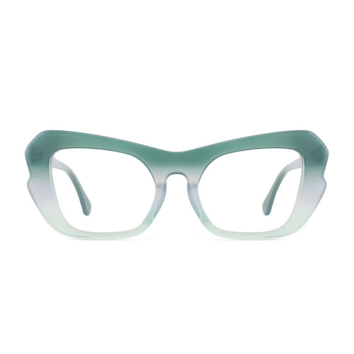 Fire Cat Eye Green Glasses