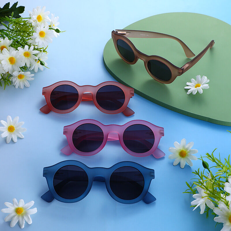 Candy Sweet Round Blue/Grey Sunglasses