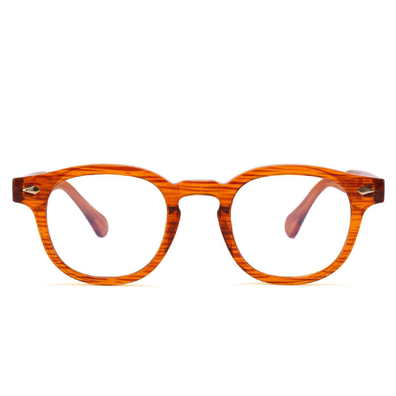 Aceso Round Orange Glasses