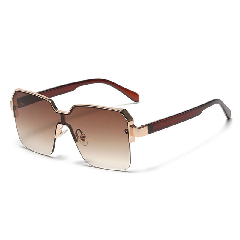 Cuba Square Brown Sunglasses