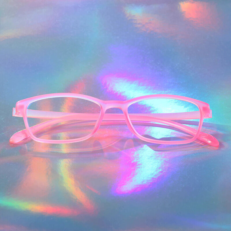 Marine Rectangle Pink Glasses