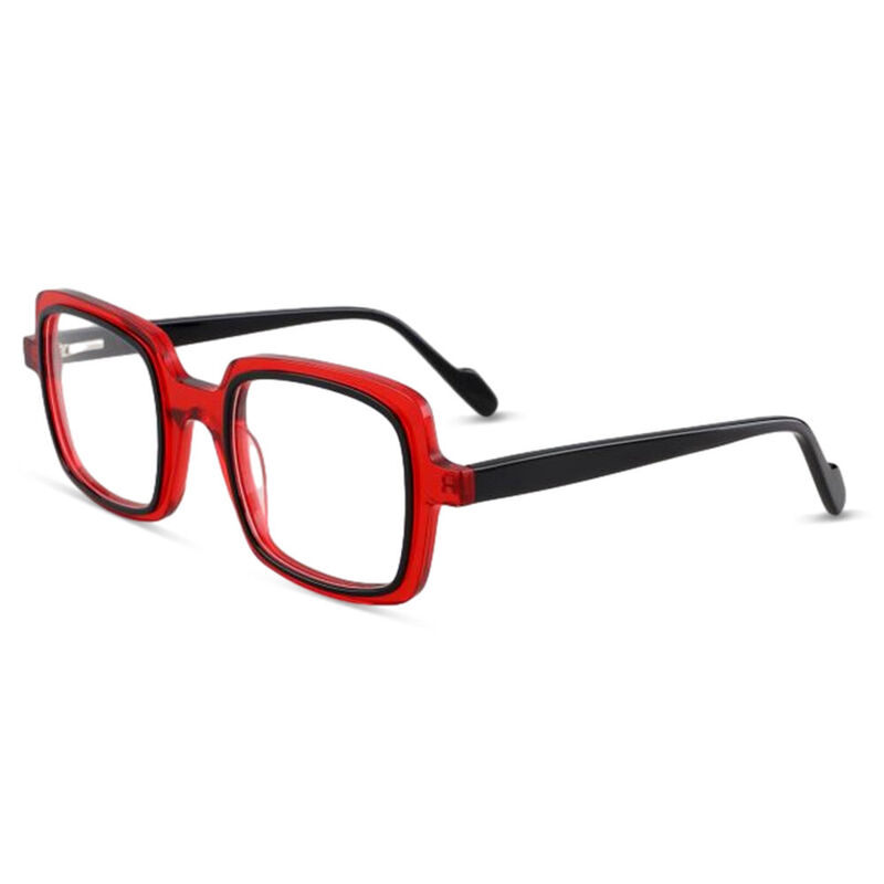 Malory Square Red Glasses
