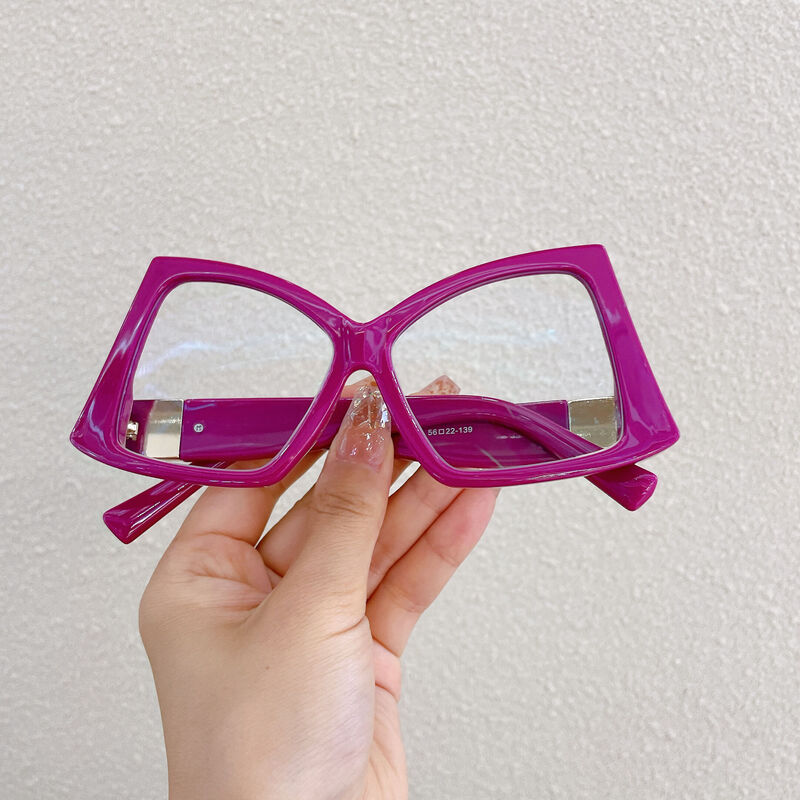 Zebu Cat Eye Purple Glasses