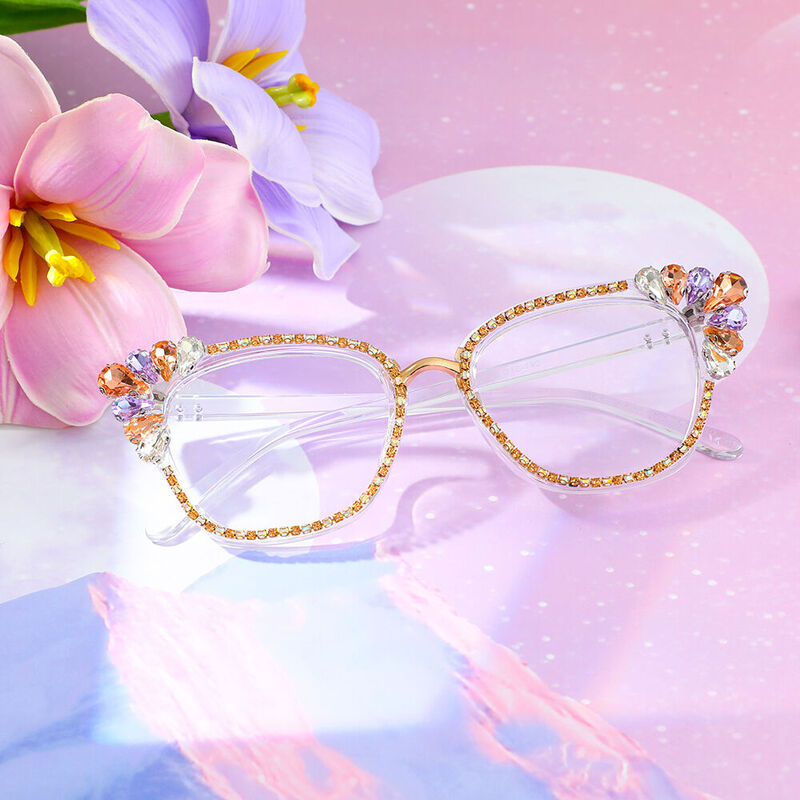 Isaac Cat Eye Clear Glasses