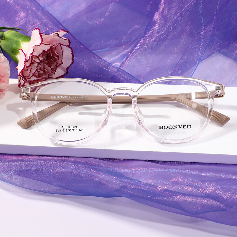 Cariw Round Clear Glasses