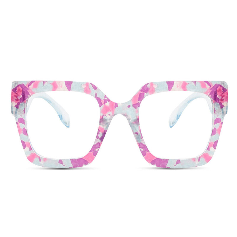 Athena Square Pink Glasses