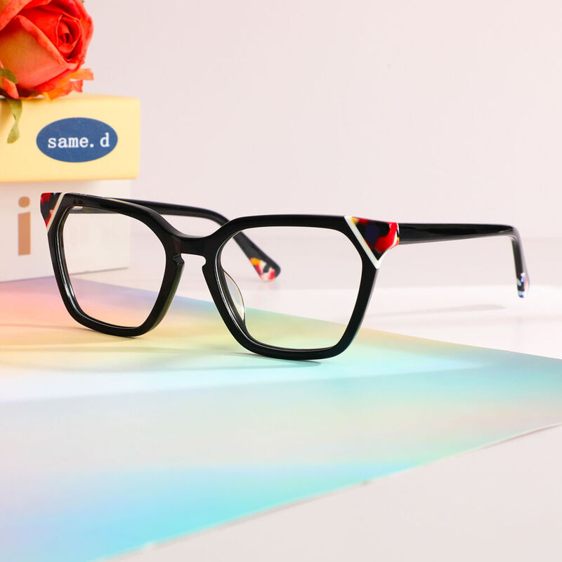 Gafas Graduadas Cuadradas Negras Kama