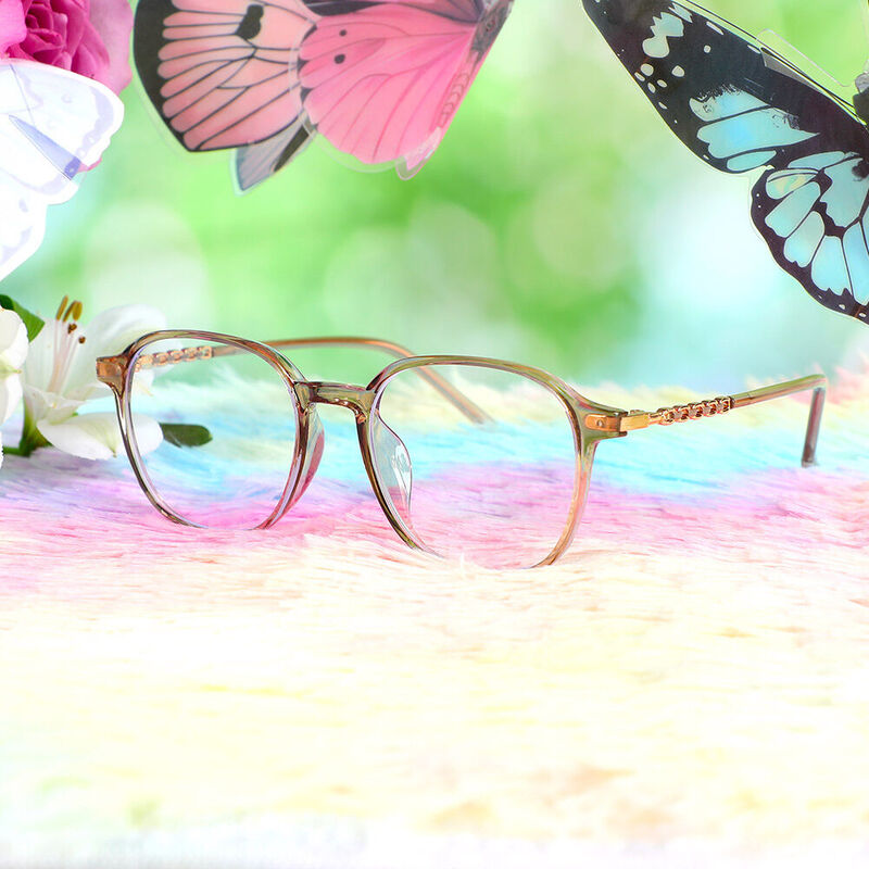 Marguerite Square Brown Glasses