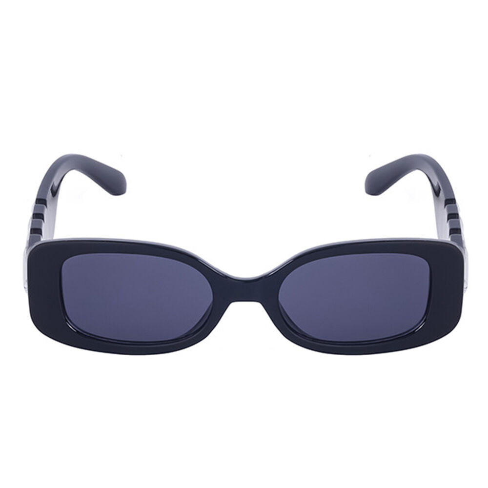 Kim Rectangle Black Sunglasses