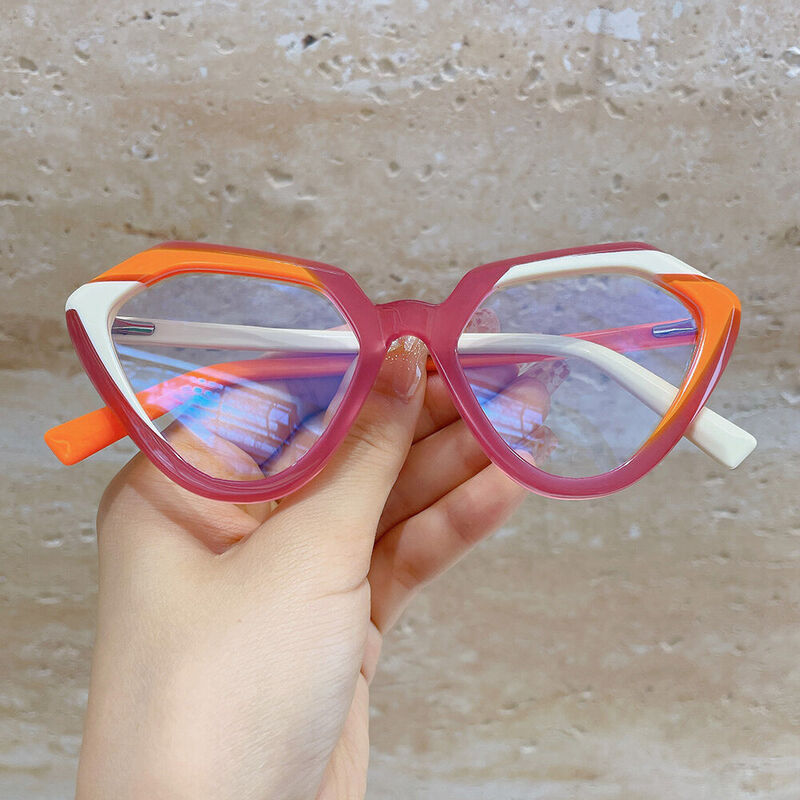 Bishei Cat Eye Rosa Brille