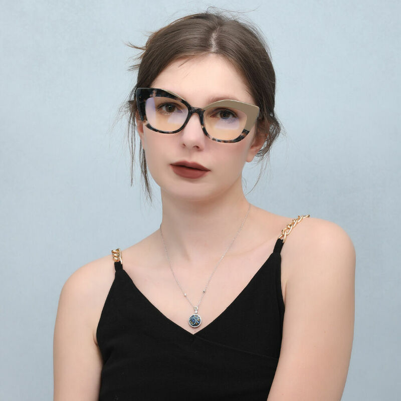 Caswell Cat Eye Brown Glasses