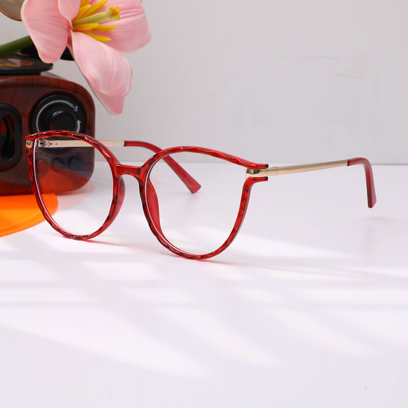 Sabr Round Red Glasses