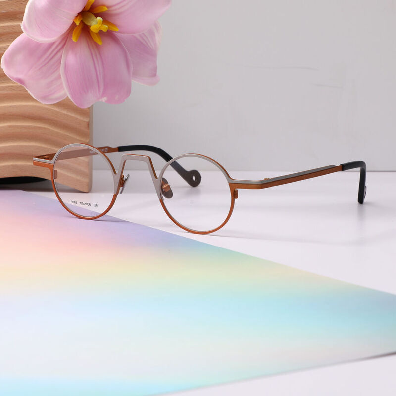 Davieea Runde Orange Brille