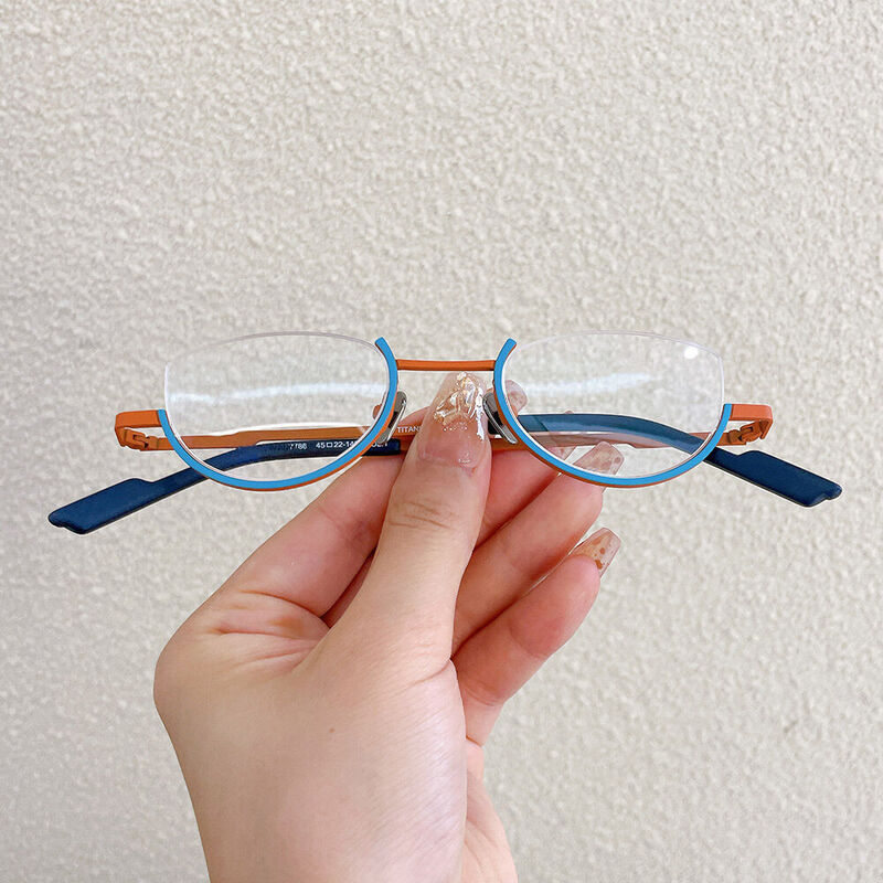 Chapmee Ovale Blaue Brille