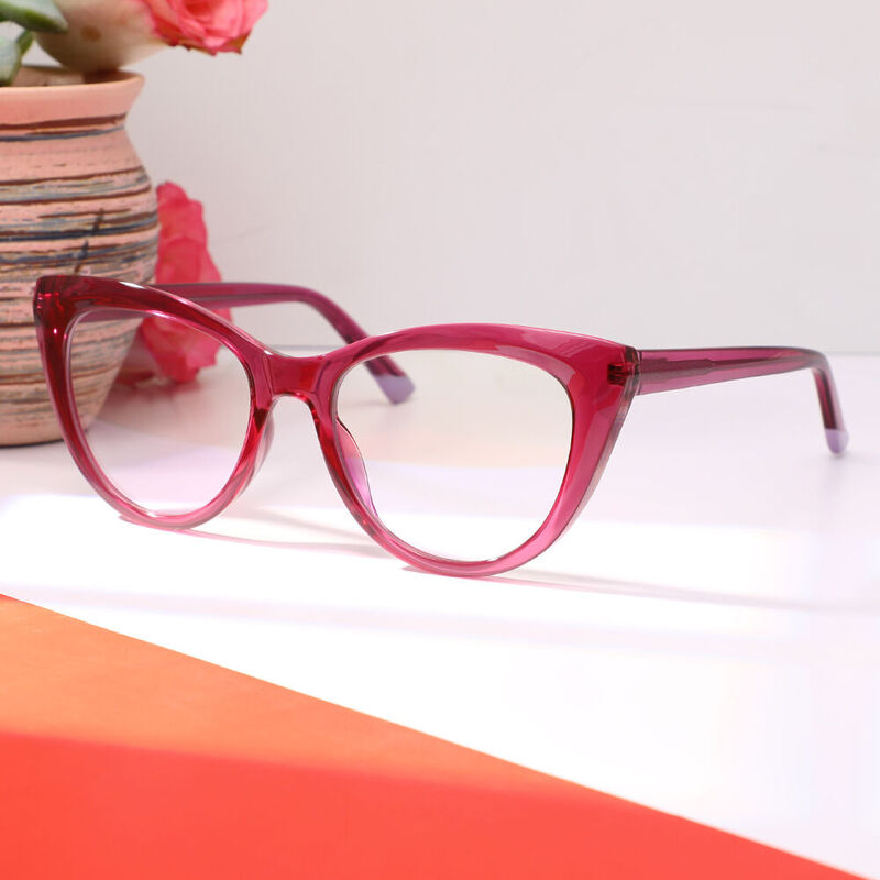Sherida Cat Eye Purple Glasses