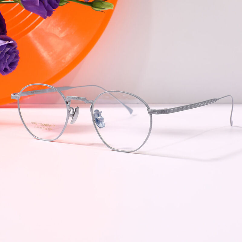 Wrigh Round Silver Glasses