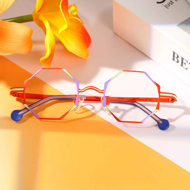 Sawye Geometric Red Glasses