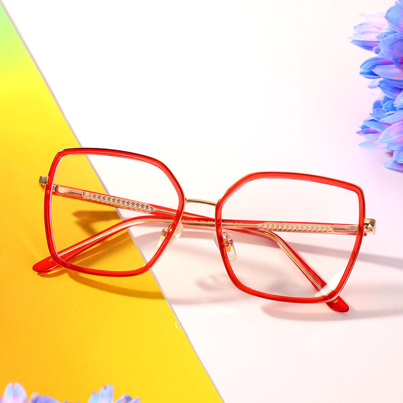 Hemingwe Geometric Red Glasses