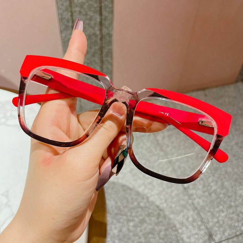 Romeo Square Red Glasses