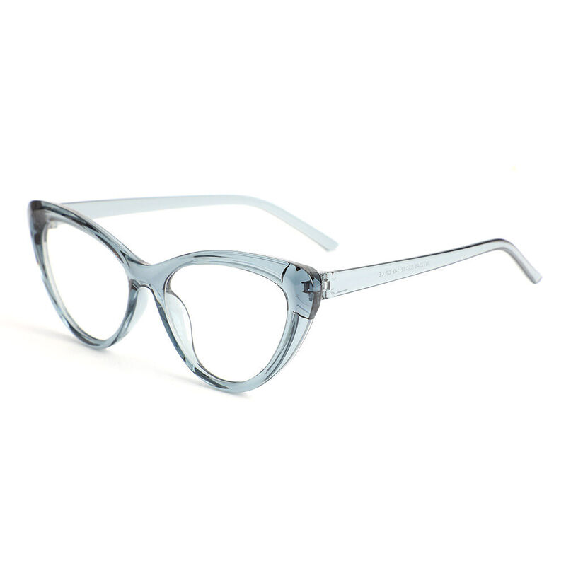 Pearl Cat Eye Blue Glasses
