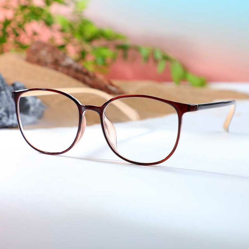 Ethel Runde Braune Brille