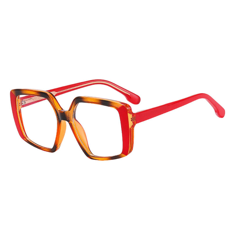 Stancho Geometric Red Glasses