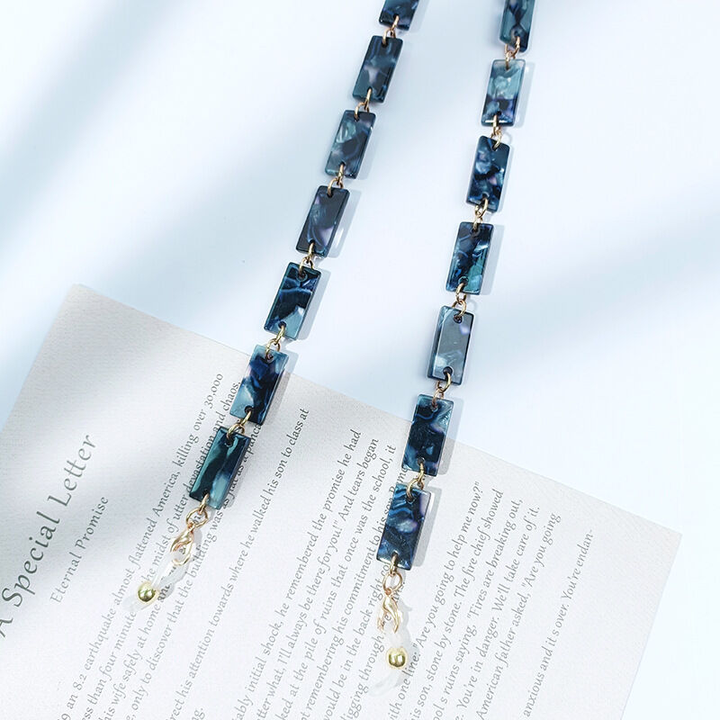 Yvonne Vibrant Acrylic Blue Glasses Chain