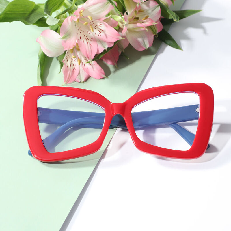 Rilap Cat Eye Red Glasses