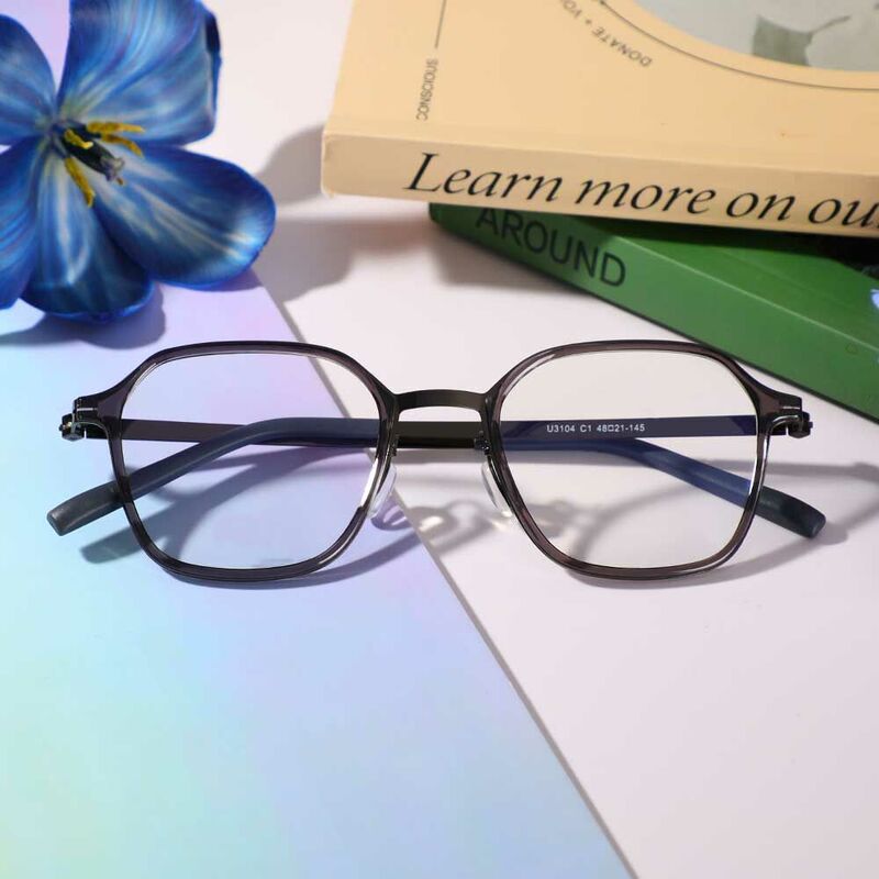 Coli Geometric Gray Glasses