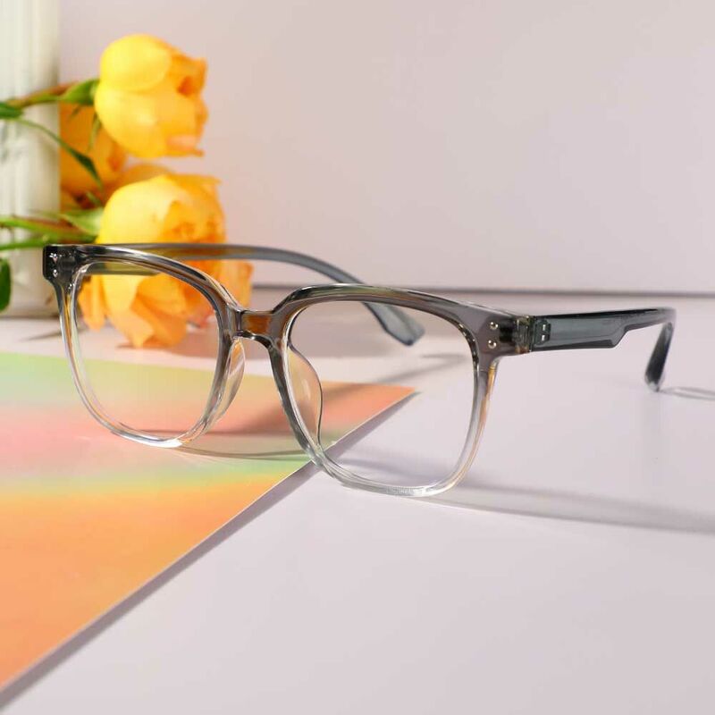 Sebastia Square Blue Glasses