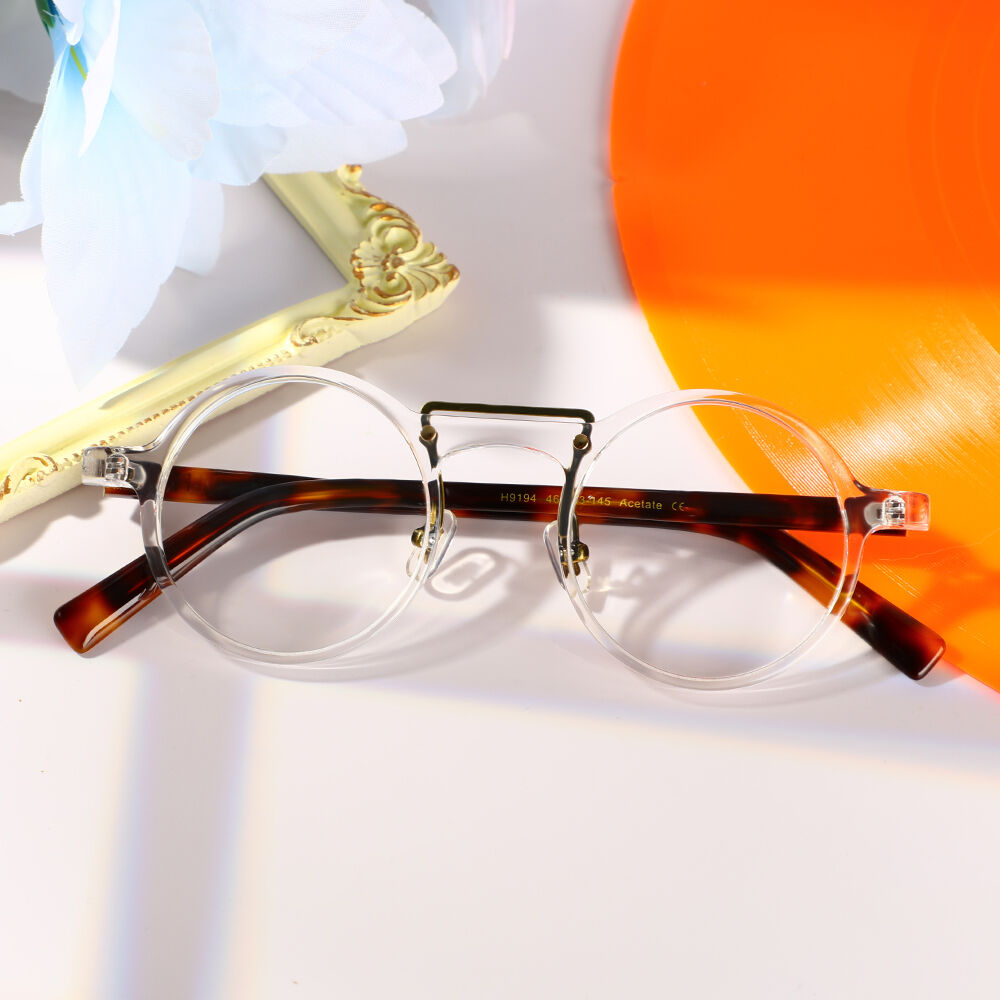 Barrie Round Clear Glasses