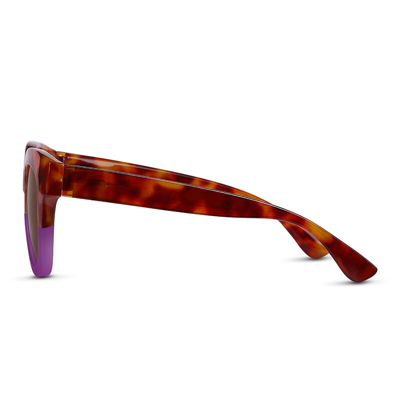 Crush Square Tortoise Purple/Brown Sunglasses