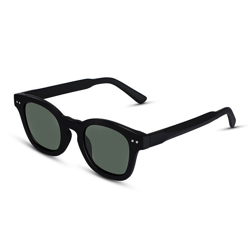 Real Reality Square Black/Green Sunglasses