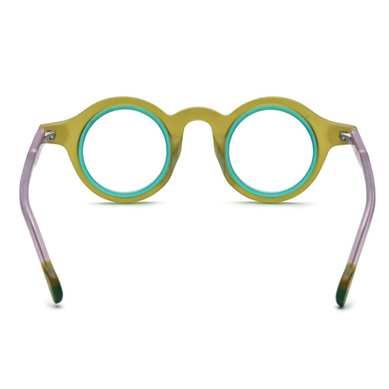 Katty Round Green Glasses