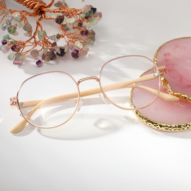 Gosse Round Rose Gold Glasses