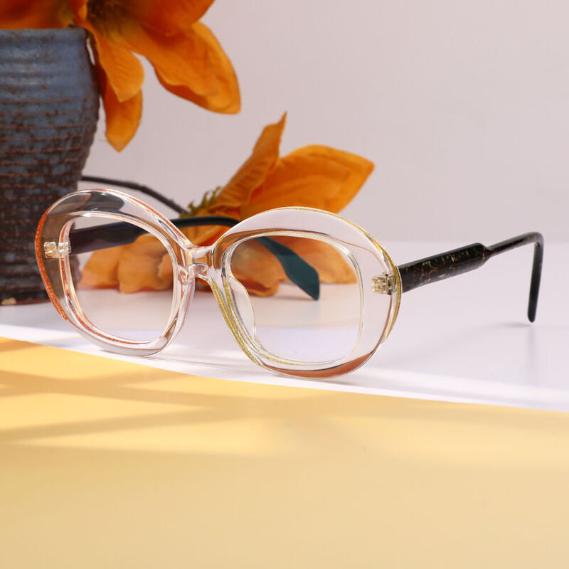 Hayley Oval Brown Glasses