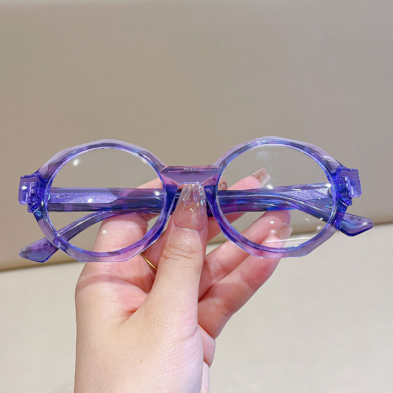 Mure Round Purple Glasses