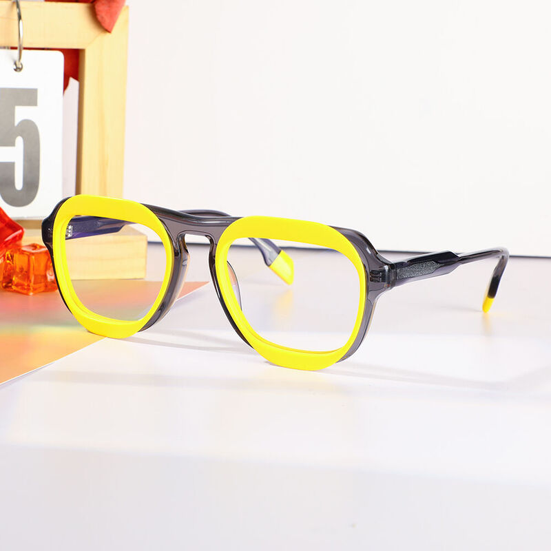 Bartlett Aviator Yellow Glasses