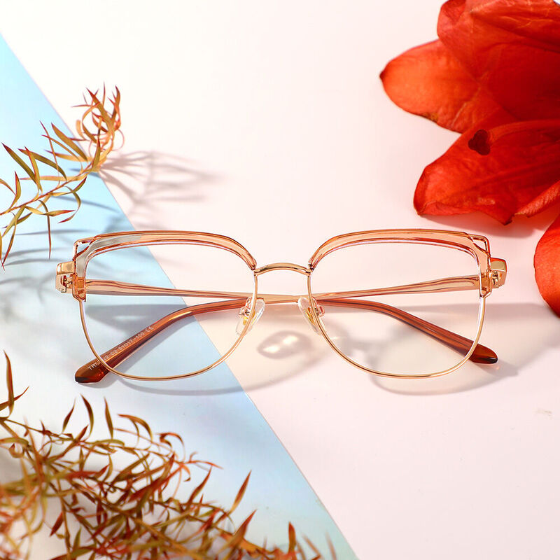 Tracy Cat Eye Brown Glasses